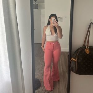 FN Coral Pink Flare Valentina Jeans
